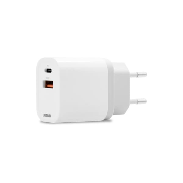 BREND BR-2212 Snabbladdare – Snabbladdningsadapter – USB och USB-C-anslutning