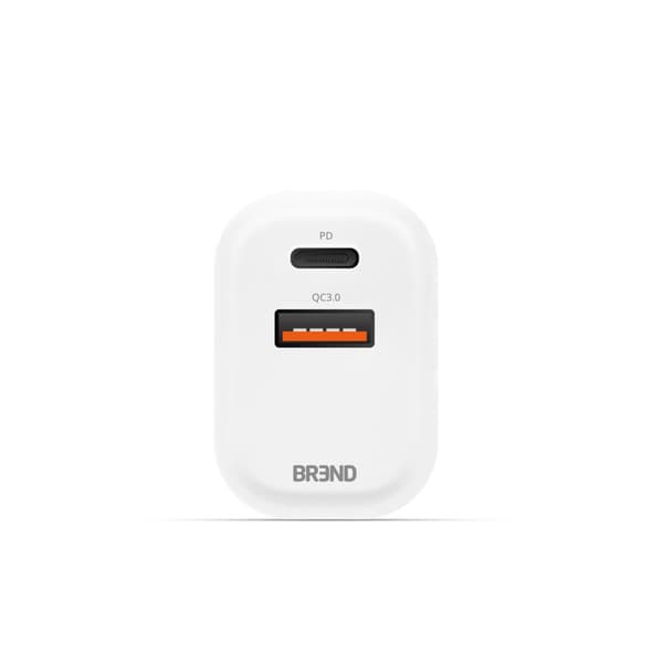 BREND BR-2212 Snabbladdare – Snabbladdningsadapter – USB och USB-C-anslutning