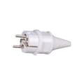 Miniatyrbilde 4 av 4: INF Europeisk reiseadapter - Jordet, uten hull Hvit
