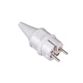 Miniatyrbilde 2 av 4: INF Europeisk reiseadapter - Jordet, uten hull Hvit
