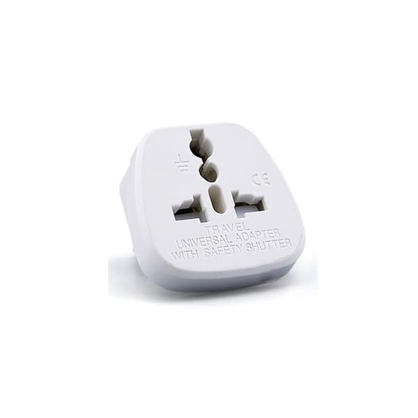 INF Europeisk standard reiseadapter Hvit