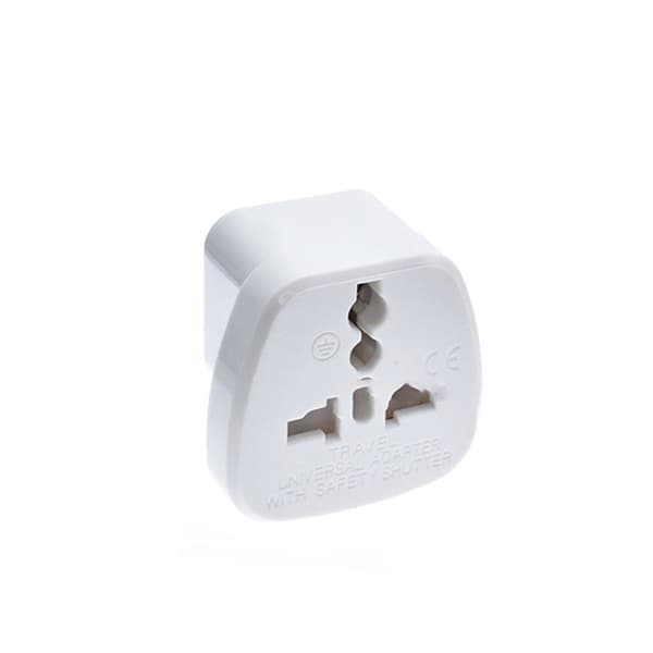INF Reiseadapter - Europeisk Standard, Kompakt Design Hvit