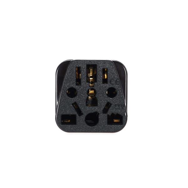 INF Reiseadapter - Europeisk standard, rent kobber Sort