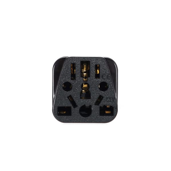INF Europeisk standardadapter - rent kobber Sort