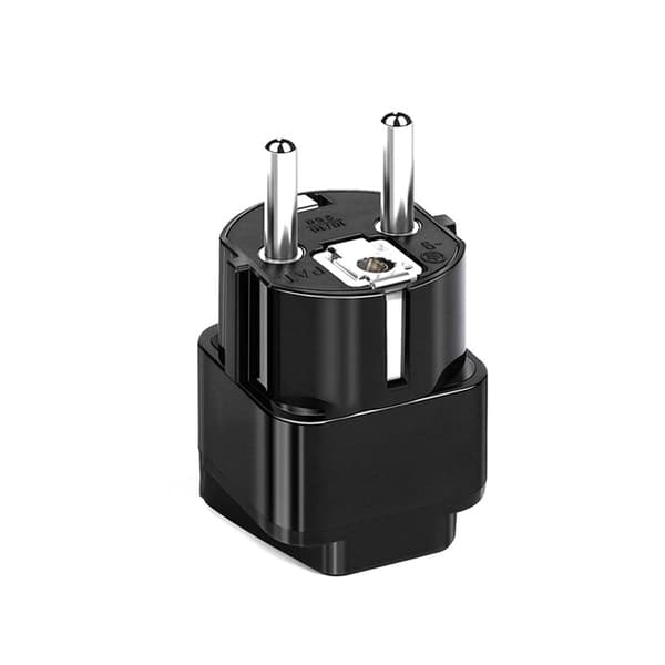 INF Europeisk standardadapter - rent kobber Sort