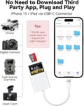 Miniatyrbild 3 av 7: Typ-C Kortläsare för SD & MicroSD – Kompatibel med iPhone, Mac & Android