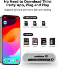 Miniatyrbild 2 av 7: Typ-C Kortläsare för SD & MicroSD – Kompatibel med iPhone, Mac & Android
