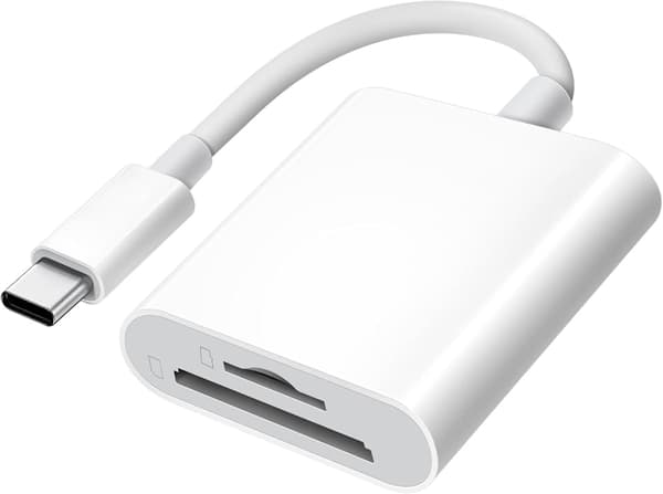 Typ-C Kortläsare för SD & MicroSD – Kompatibel med iPhone, Mac & Android