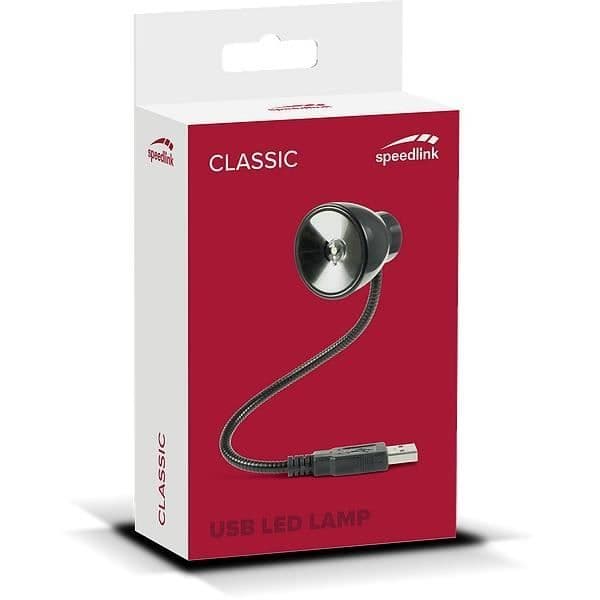 USB-lampa för laptop - SPEED LINK - Svart - Classic line - Flexibel skaft - På/av-brytare
