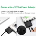Miniatyrbillede 8 af 9: Lollanda SATA til USB 3.0 harddiskadapter – kompatibel med 2,5"/3,5" HDD/SSD, understøttelse af UASP-protokoller