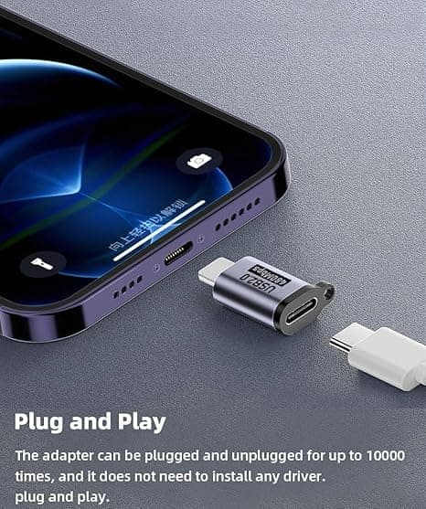 OBOSOE 5-pak USB-adaptersæt – Type-C og Micro til Lightning, Mini og Type-C – Kompatibel med Android/iOS-enheder
