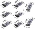 Miniatyrbillede 7 af 7: OBOSOE 5-pak USB-adaptersæt – Type-C og Micro til Lightning, Mini og Type-C – Kompatibel med Android/iOS-enheder