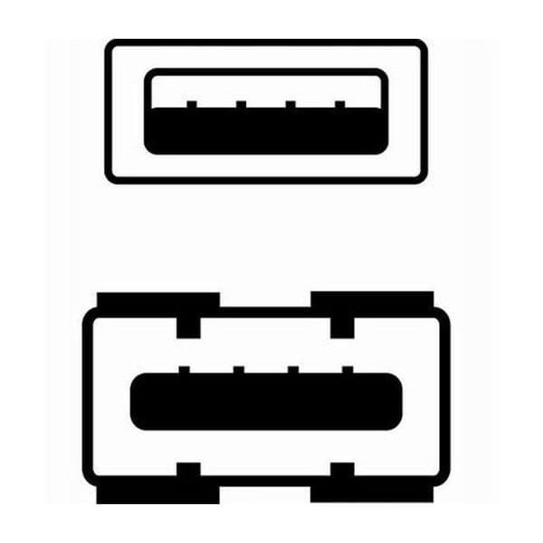 Andra USB-enheter Logo USB-kontakt (2.0), USB AM - USB AF, 3 m, svart, pris för 1 styck.