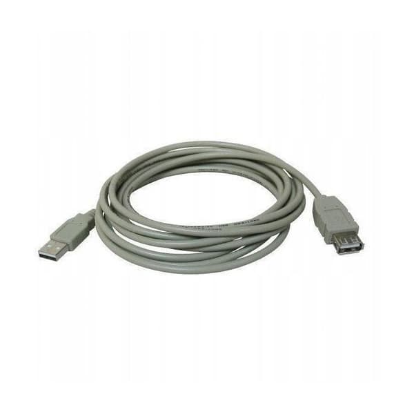 Andra USB-enheter Logo USB-kontakt (2.0), USB AM - USB AF, 3 m, svart, pris för 1 styck.