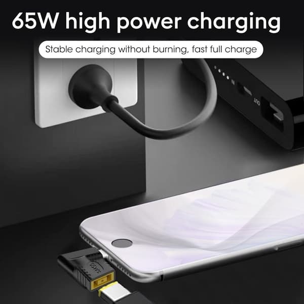 NÖRDIC Vinklet Lenovo Square Yellow til USB-C-adapter