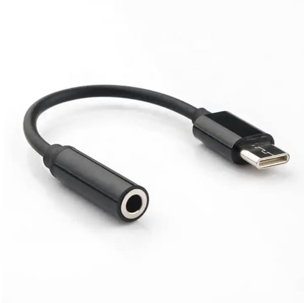 2-pak USB-C til 3,5 mm adapter - Samsung hovedtelefonadapter (S20, S21, S22, S23 og andre) Sort