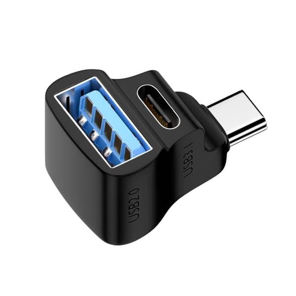 NÖRDIC USB-C-adapter 1 til 2 USB-C 3.1 + USB-A 10 Gbps 4K60Hz 100W PD