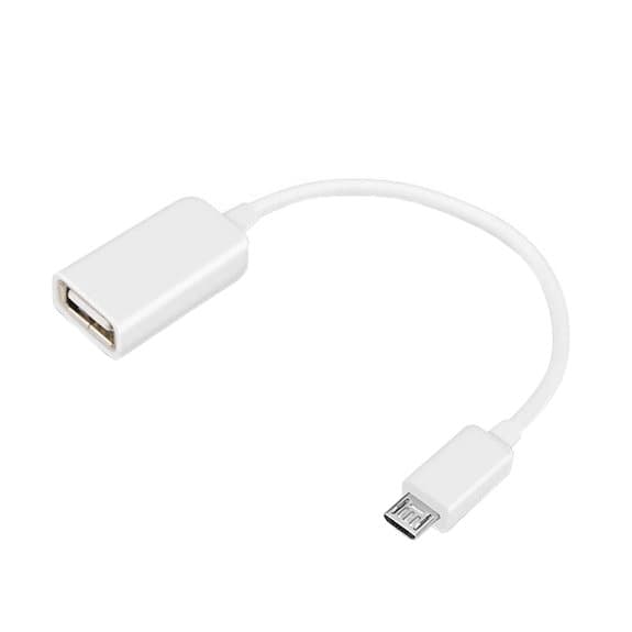 USB - Micro USB Kaapeli - OTG Adapteriin - Valkoinen