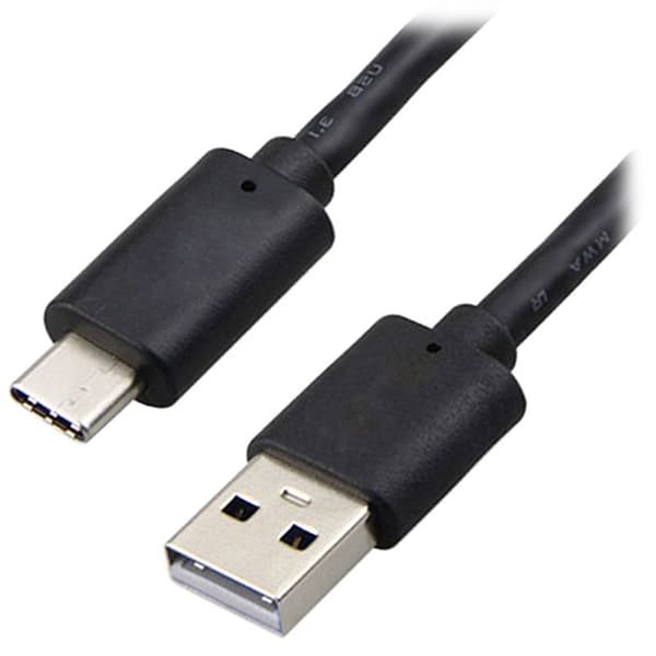 USB till USB-C Kabel - 1 m - Svart