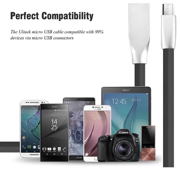 USB-laddkabel BLANOU Micro-USB 3D Vit