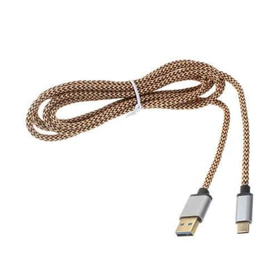 2M Vävad Typ-C USB-kabel - Guld