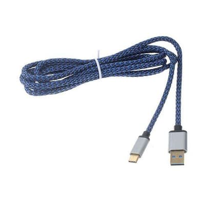 2M Vävad Typ-C USB-kabel - Blå