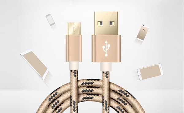 Nylon Tiger Stripes Micro-USB 1m