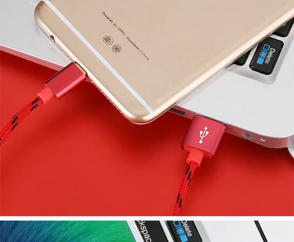 Nylon Tiger Stripes Micro-USB 3m