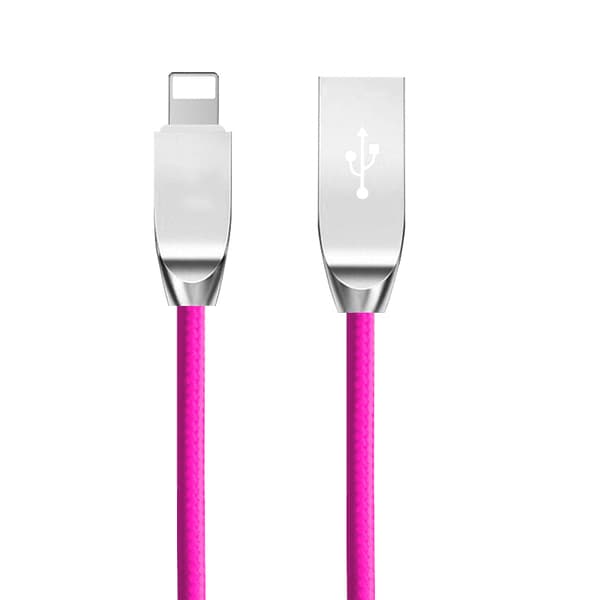 Nylon flätad Lightning kabel 1m