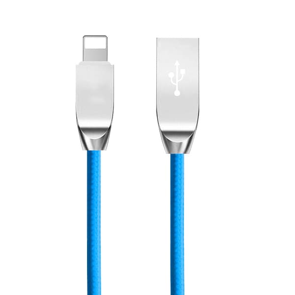 Nylon flätad Lightning kabel 1m
