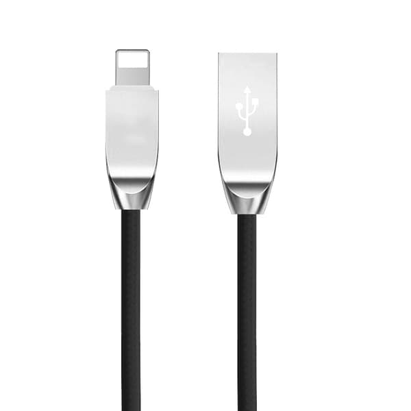 Nylon flätad Lightning kabel 1m