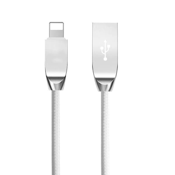Nylon flätad Lightning kabel 1m