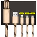 Miniatyrbild 5 av 10: Tigerflätad nylonkabel micro-USB+Lightning+USB-C - Tre färger