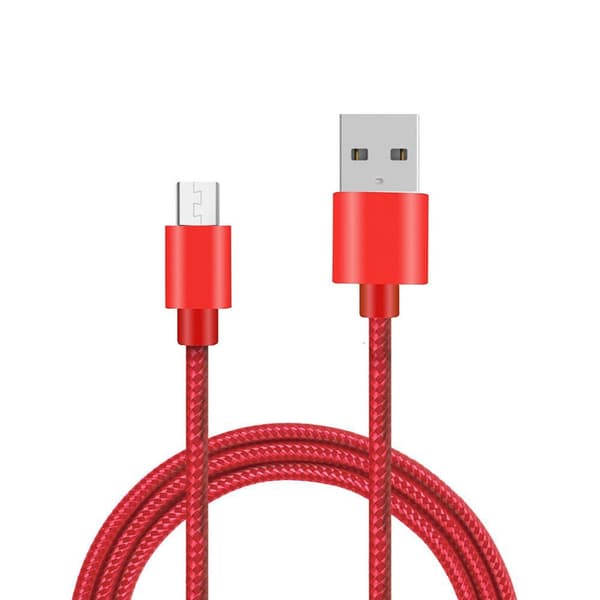 Helfärgad flätad Micro-USB kabel 1.8m