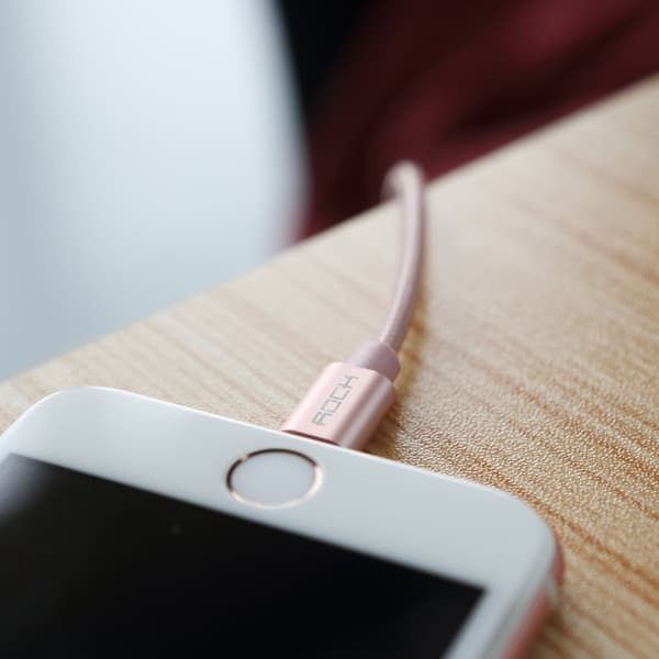 ROCK Metal Charge & Sync Lightning Cable 1,8m
