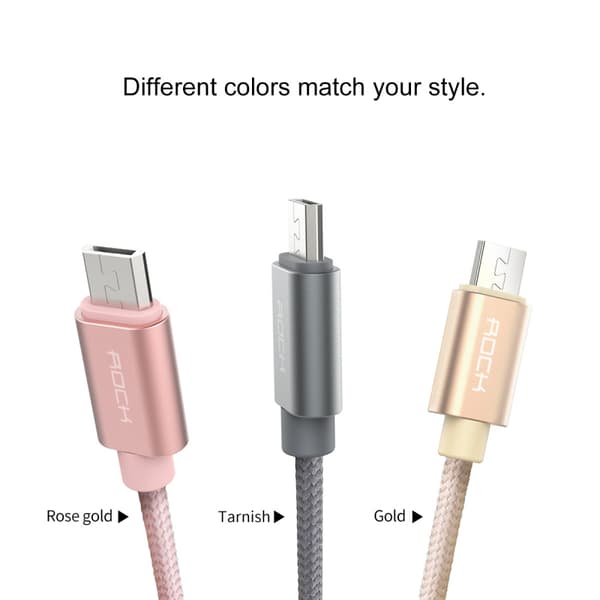 ROCK Nylon Micro-USB kabel 1m