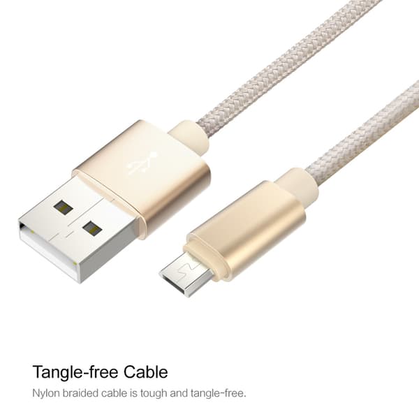 ROCK Nylon Micro-USB kabel 1m
