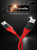 Miniatyrbild 7 av 11: ROCK Hi-Tensile USB-C kabel 1m