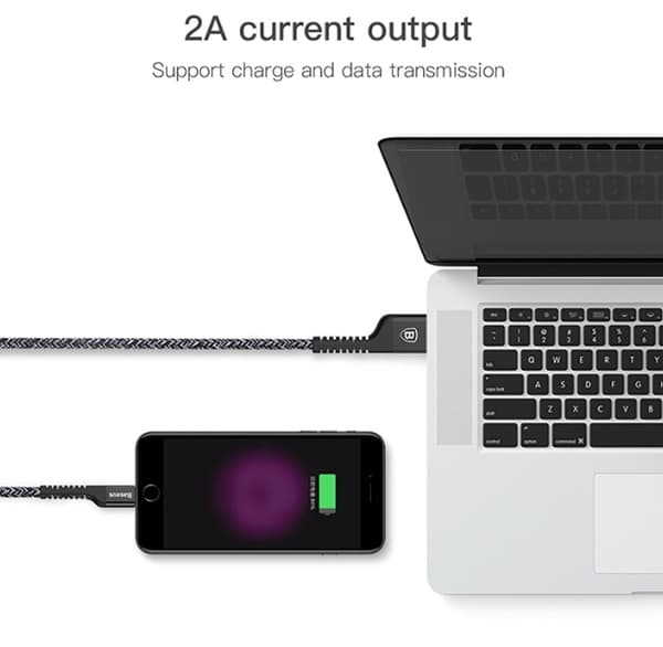 BASEUS Lightning-kabel (iPhone/iPad) Snabbladdning/Anti-Break