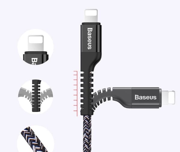 BASEUS Lightning-kabel (iPhone/iPad) Snabbladdning/Anti-Break