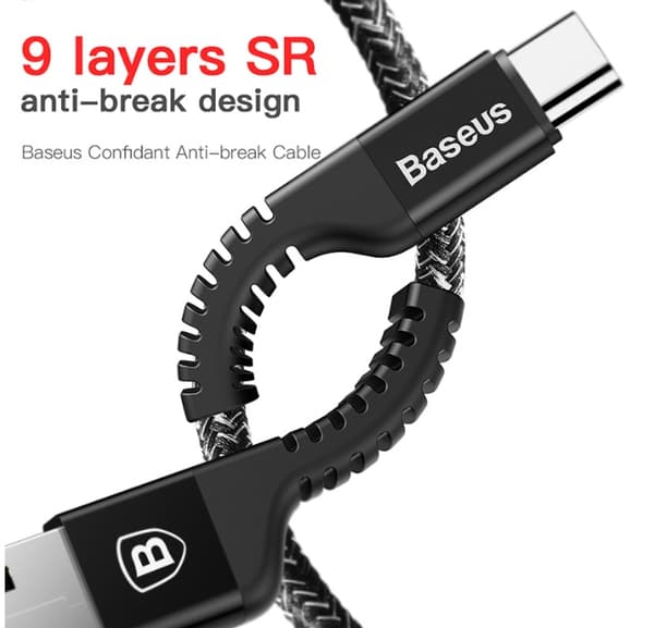 BASEUS Lightning-kabel (iPhone/iPad) Snabbladdning/Anti-Break