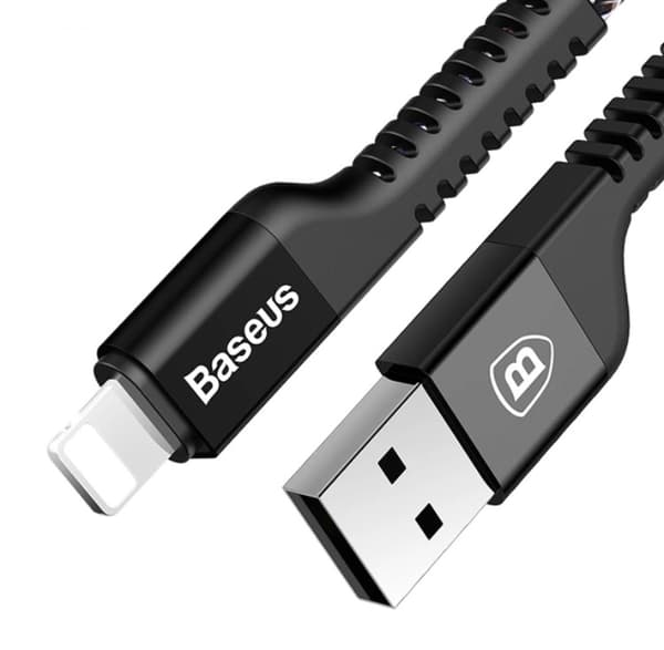 BASEUS Lightning-kabel (iPhone/iPad) Snabbladdning/Anti-Break Röd
