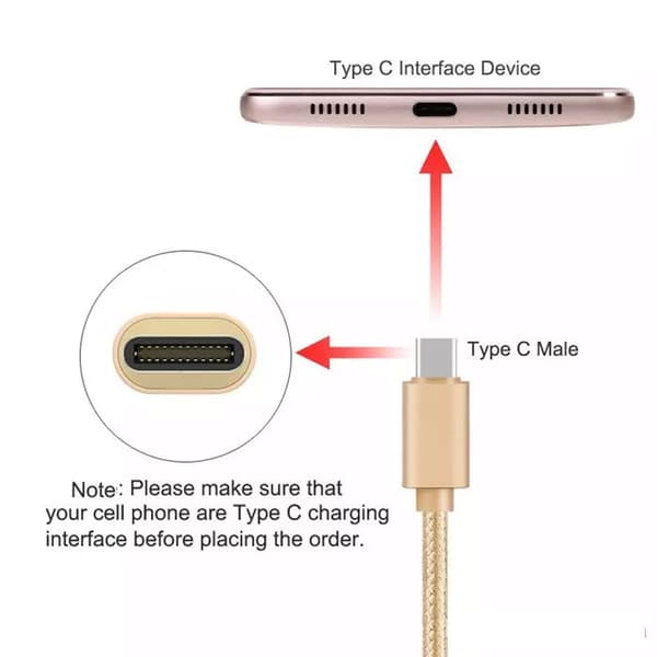 2st 2M USB-C Type-C Kabel