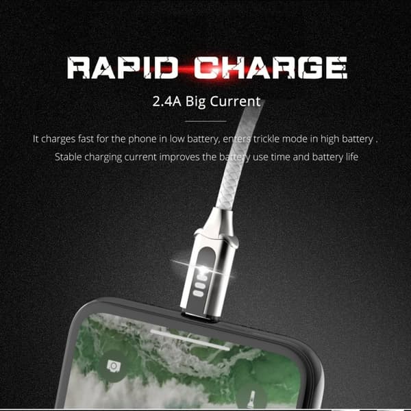 ROCK Ladekabel med LED-indikator – Lighting