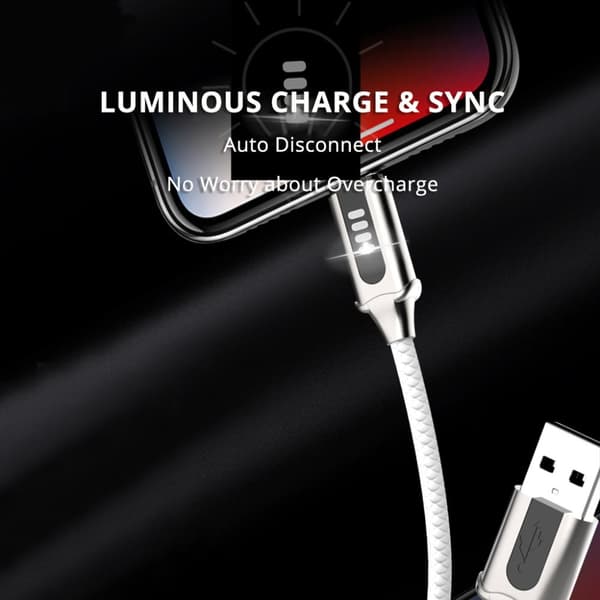 ROCK Ladekabel med LED-indikator – Lighting