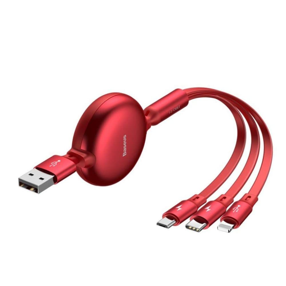 BASEUS Universel USB 3-i-1 lightning plus USB opladningskabe