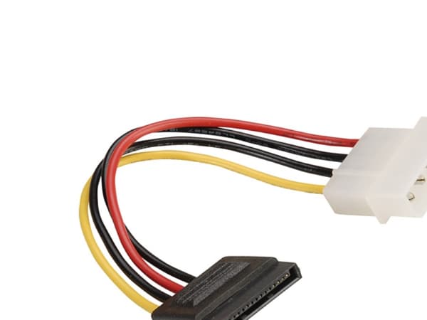 ROLINE 11.03.1055, 0,15 m, Molex (4-pin), SATA 15-pin, Hankjønn, Hunkjønn, Sort, Rød, Hvit, Gult