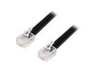 DELTACO - Telefonkabel - RJ-12 (hane) till RJ-12 (hane) - 2 m - svart