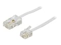 Miniatyrbild 1 av 3: Modular cable, 8P4C to 6P4C(RJ11), 3 m, white
