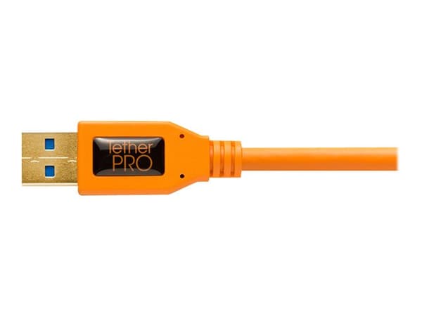 Tether Tools CU61RT15-ORG, 4,6 m, USB A, Micro-USB B, USB 3.2 Gen 1 (3.1 Gen 1), 5000 Mbit/s, Oranssi